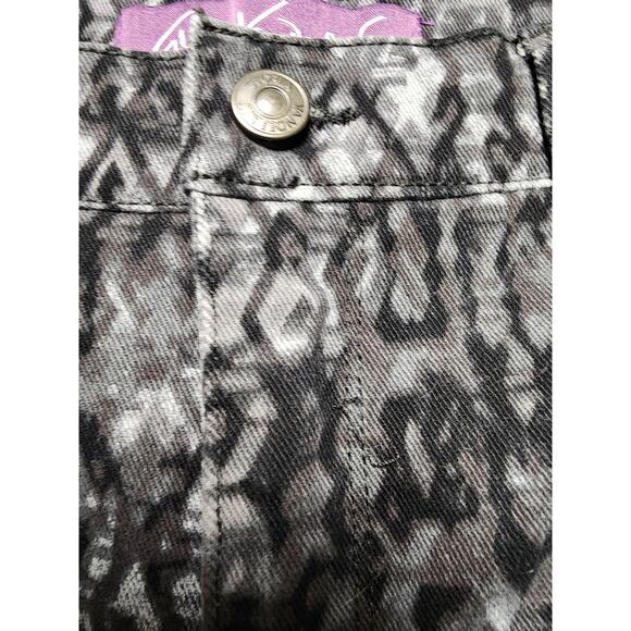 Gloria Vanderbilt Womens Amanada Sz 10 Black & Gray Geometric Denim Jeans Retro - Picture 6 of 12